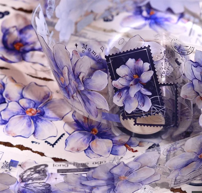 Journals DIY Scrapbooking Masking Tapes Original Blue Flower Vintage Washi PET Tapes Card Making Decorative Art Supply 5.5cmx6M
Journals DIY Scrapbooking Masking Tapes Original Blue Flower Vintage Washi PET Tapes Card Making Decorative Art Supply 5.5cmx6M