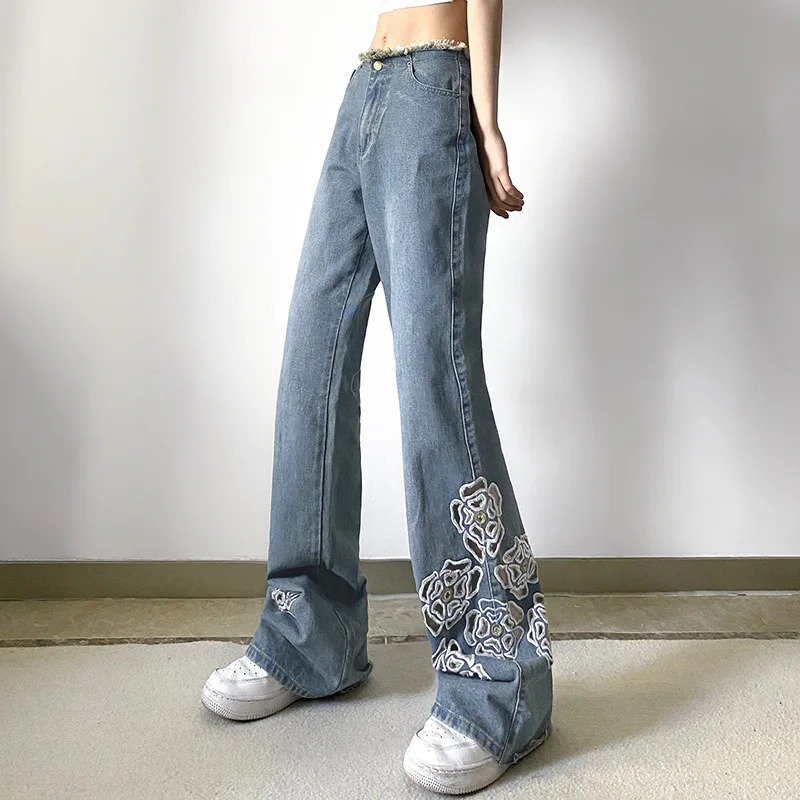 2022 Street Trend Hot Girl Hollow Embroidery Flower Raw Edge Jeans Women's Fashion Casual Vintage Chic Low Waist Slim Pants Y2K
2022 Street Trend Hot Girl Hollow Embroidery Flower Raw Edge Jeans Women's Fashion Casual Vintage Chic Low Waist Slim Pants Y2K