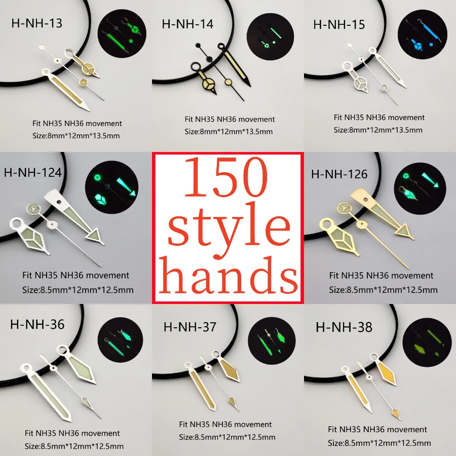 Watch accessories watch pointer NH35 hands pointer pointer green super luminous, suitable for NH35, NH36 movement
Watch accessories watch pointer NH35 hands pointer pointer green super luminous, suitable for NH35, NH36 movement