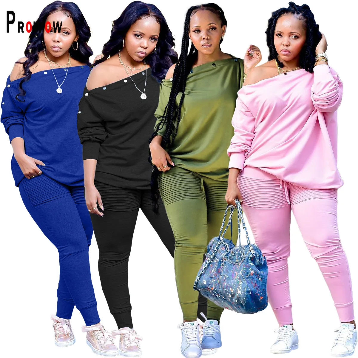Prowow Women Clothing Set Skew Collar Shirts Skinny Pant Two Piece Matching Suits 2022 New Spring Lady Streetwear Outfits
Prowow Women Clothing Set Skew Collar Shirts Skinny Pant Two Piece Matching Suits 2022 New Spring Lady Streetwear Outfits