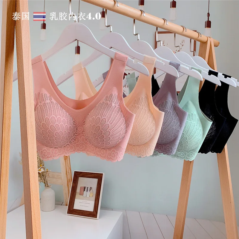 Thai Latex 4.0 Underwear For Women Without Steel Ring Small Chest Wrap Tank Top Bra Lace Back Sports Bra Thin
Thai Latex 4.0 Underwear For Women Without Steel Ring Small Chest Wrap Tank Top Bra Lace Back Sports Bra Thin