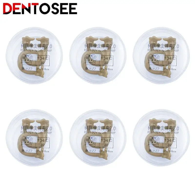 

2Pcs/box Ental Rubber Dam Clamps Kit Resin Rubber Barrier Clip Materials Treatment Tooth Tool Dentistry Matrice Tools