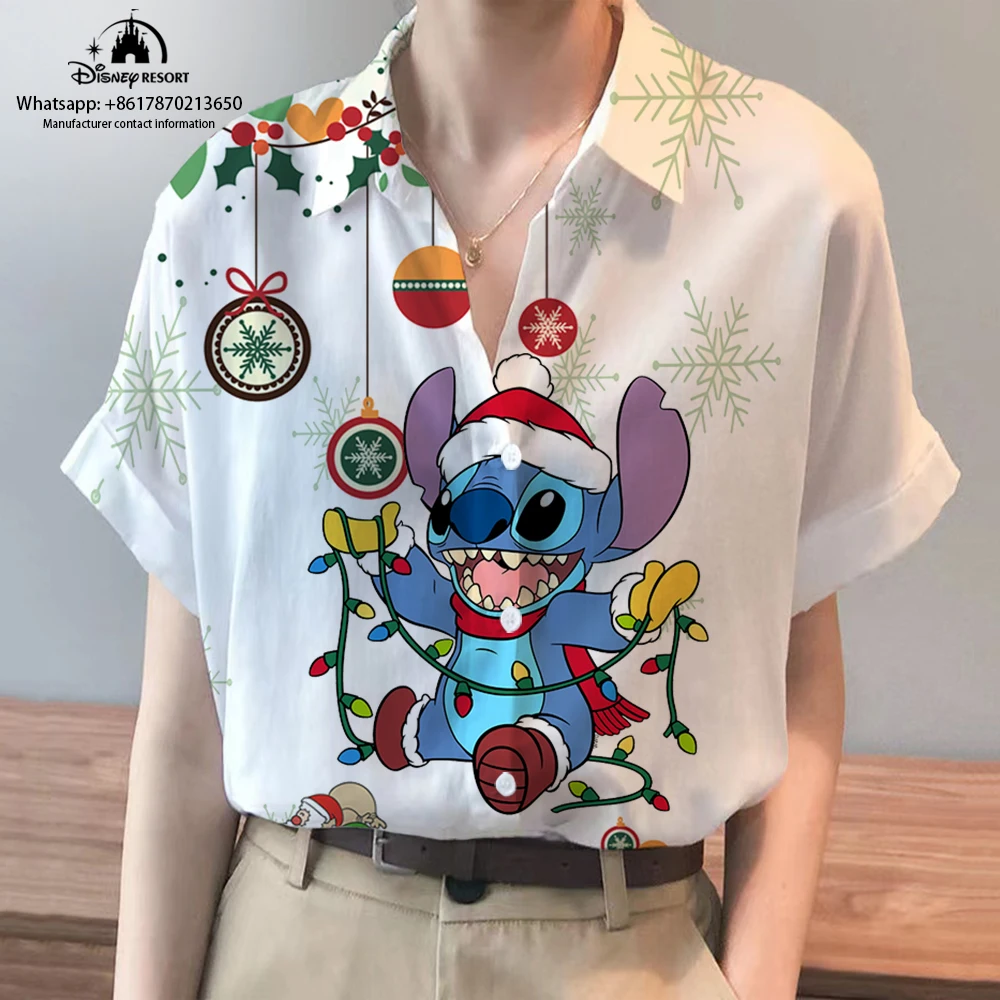 New Boho Disney Brand Christmas Stitch Anime Short Sleeve Shirt Summer Fashion Casual Ladies Kawaii Top y2k
New Boho Disney Brand Christmas Stitch Anime Short Sleeve Shirt Summer Fashion Casual Ladies Kawaii Top y2k