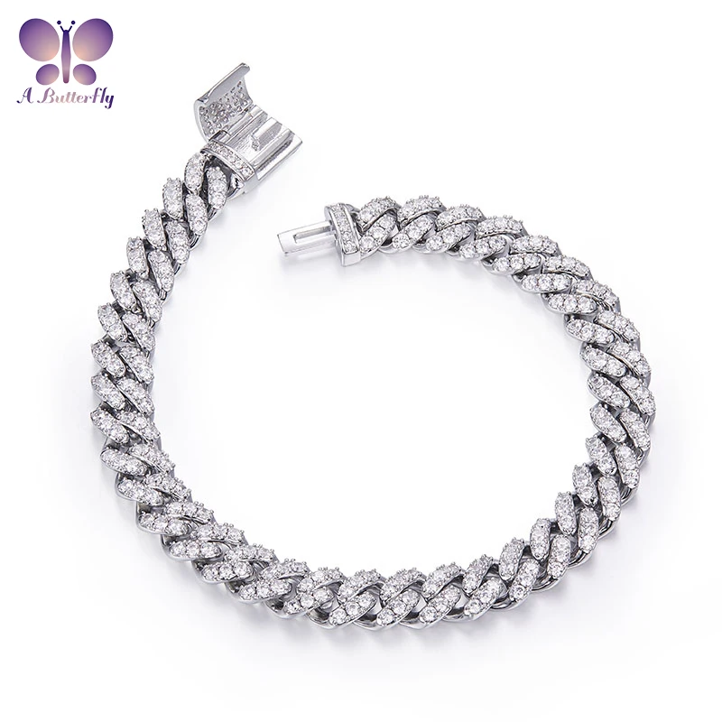 AButterfly 100% 925 Sterling Silver Hip Hop 8mm Moissanite Cuban Chain Color D Clarity VVS Factory Outlet Wholesale
AButterfly 100% 925 Sterling Silver Hip Hop 8mm Moissanite Cuban Chain Color D Clarity VVS Factory Outlet Wholesale