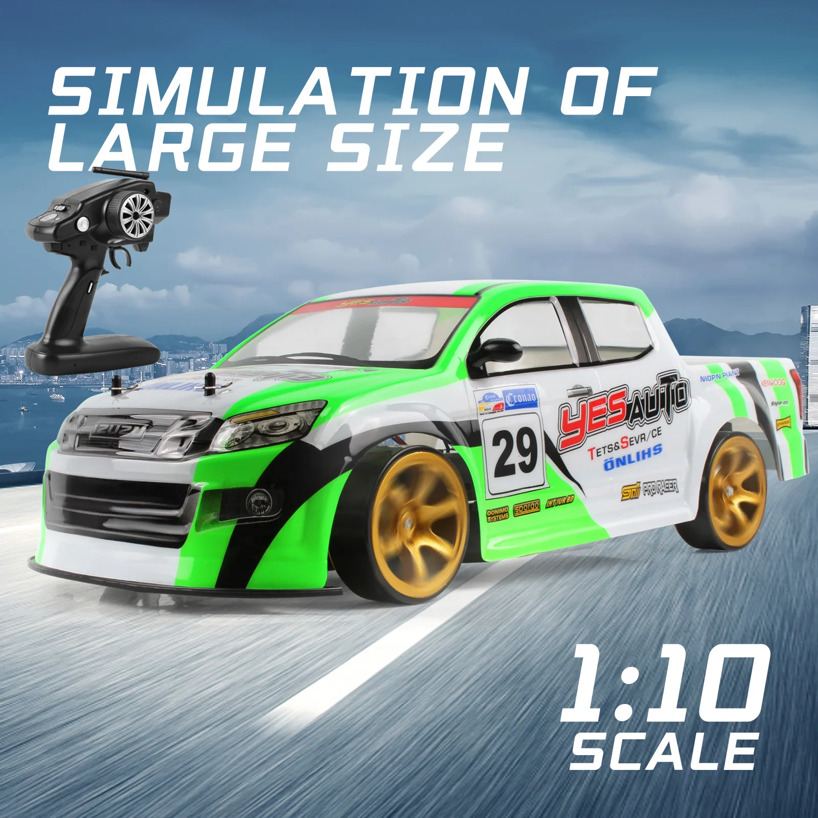 1:10 Rapid Drift Remote Control Car 70km/h Dual Electric 4WD Off-road Vehicle Boy Remote Control Car Toy Gift
1:10 Rapid Drift Remote Control Car 70km/h Dual Electric 4WD Off-road Vehicle Boy Remote Control Car Toy Gift