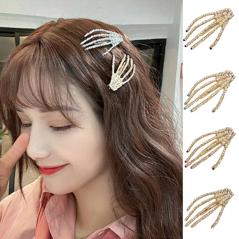 Crystal Ghost Claw Skeleton Hand Hair Clip Hairpin Zombie Punk Horror Bobby Pin Barrette Hair Clips Hair Pins Hair Accessories
Crystal Ghost Claw Skeleton Hand Hair Clip Hairpin Zombie Punk Horror Bobby Pin Barrette Hair Clips Hair Pins Hair Accessories