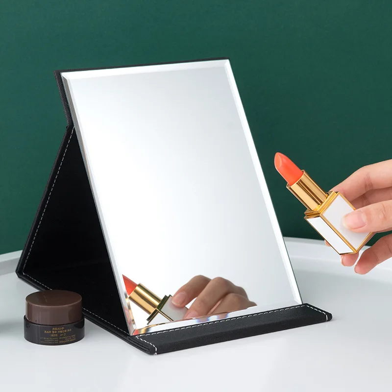 Foldable Makeup Mirror Pu Portable Adjustable Rectangular Ultra-thin Mirror Folding Compact Desktop Table Mirror for Make Up
Foldable Makeup Mirror Pu Portable Adjustable Rectangular Ultra-thin Mirror Folding Compact Desktop Table Mirror for Make Up