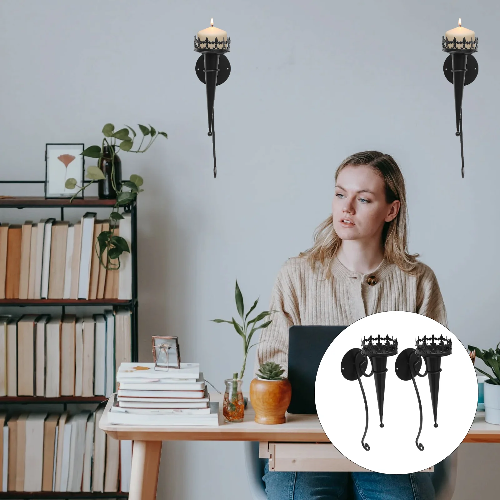 Wall Holder Holders Iron Candlesticks Mounted Sconce Candlestick Torchwrought Stand Decor Sconces Votive Hanging Retro Practical
Wall Holder Holders Iron Candlesticks Mounted Sconce Candlestick Torchwrought Stand Decor Sconces Votive Hanging Retro Practical