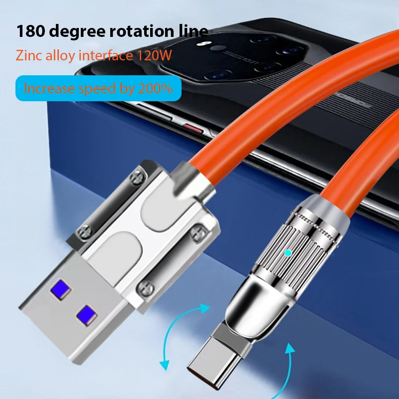 Супербыстрый зарядный кабель 6A, вращающийся на 180 градусов игровой USB C кабель со светодиодом USB 1,2 м, Дата-кабель из цинкового сплава для iPhone, Xiaomi
Супербыстрый зарядный кабель 6A, вращающийся на 180 градусов игровой USB C кабель со светодиодом USB 1,2 м, Дата-кабель из цинкового сплава для iPhone, Xiaomi