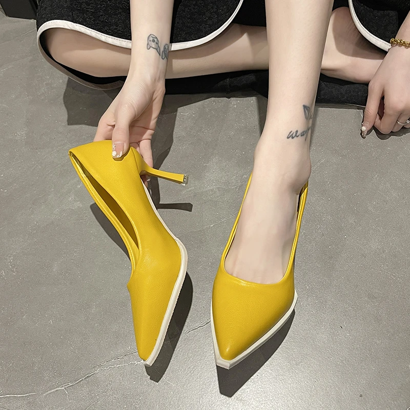 Candy Color High Heels Women's Summer 2022 New Temperament Design Soft Leather Pointed Toe Stiletto Pumps Wedding Shoes Shallow
Candy Color High Heels Women's Summer 2022 New Temperament Design Soft Leather Pointed Toe Stiletto Pumps Wedding Shoes Shallow