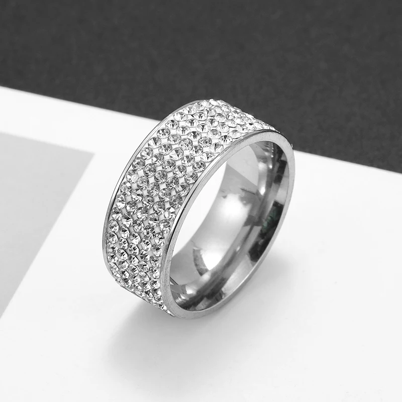 Stainless Steel Sparkling Cubic Zirconia Ring Essence Romantic Couple Ring Women Men Wedding Vow Ring Valentine's Day Gift
Stainless Steel Sparkling Cubic Zirconia Ring Essence Romantic Couple Ring Women Men Wedding Vow Ring Valentine's Day Gift