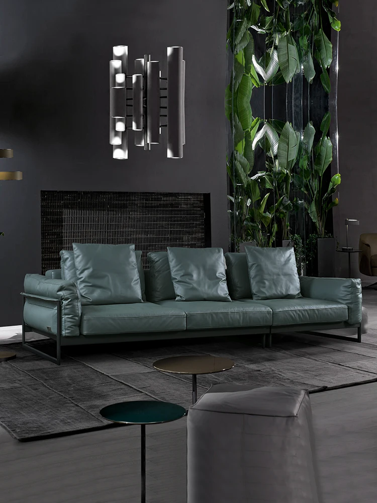 Italian style minimalist modern light luxury leather down sofa large family living room first floor imported cowhide high-grade
Italian style minimalist modern light luxury leather down sofa large family living room first floor imported cowhide high-grade