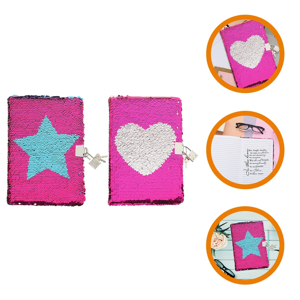 2Pcs Sequin Planner Notebook To Do Lists Notebook Sequin Diary Notebook with Lock
2Pcs Sequin Planner Notebook To Do Lists Notebook Sequin Diary Notebook with Lock