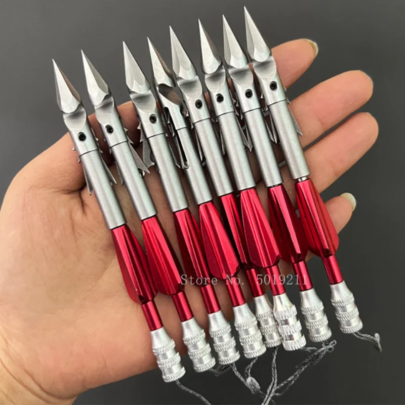 

5/10pcs New Stainless Steel Hunting Shooting Catapult Outdoor Gadgets Fishing Fish Darts Removable Sturdy and Durable