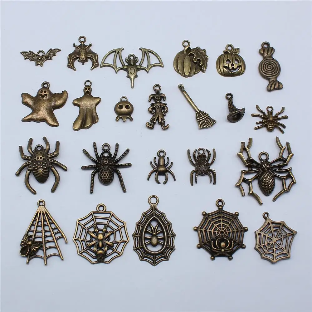 10 шт., подвески в виде призрака, тыквы, ведьмы, паука, летучей мыши, клоуна, античная бронза, фурнитура для рукоделия, тибетские украшения
10 шт., подвески в виде призрака, тыквы, ведьмы, паука, летучей мыши, клоуна, античная бронза, фурнитура для рукоделия, тибетские украшения