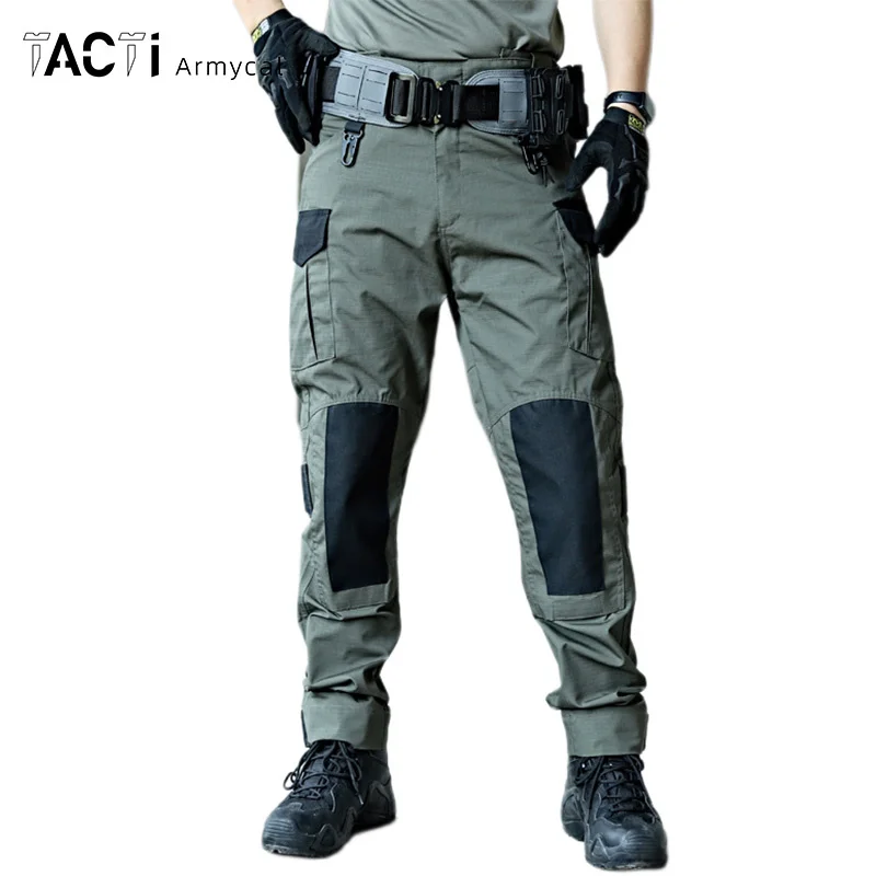 

Брюки-карго мужские армейские, тренировочные штаны в стиле милитари, с несколькими карманами, водонепроницаемые износостойкие повседневны...