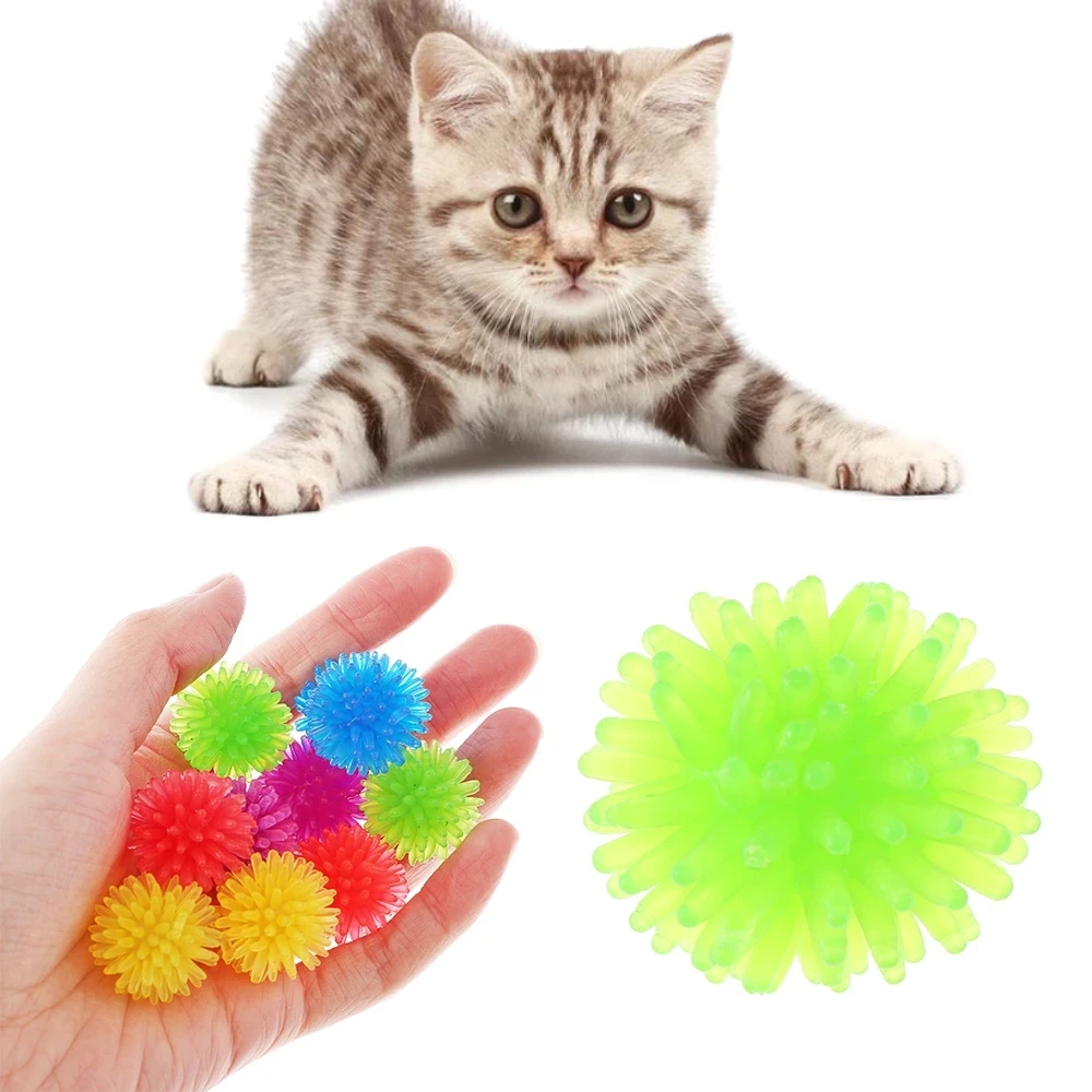 10Pcs/lot New Colorful TPR Pet Cat Toys Arbutus Ball Toys Interactive Kitten Squeezes Thorn Ball Chewing Toy Pet Supplies 2cm
10Pcs/lot New Colorful TPR Pet Cat Toys Arbutus Ball Toys Interactive Kitten Squeezes Thorn Ball Chewing Toy Pet Supplies 2cm
