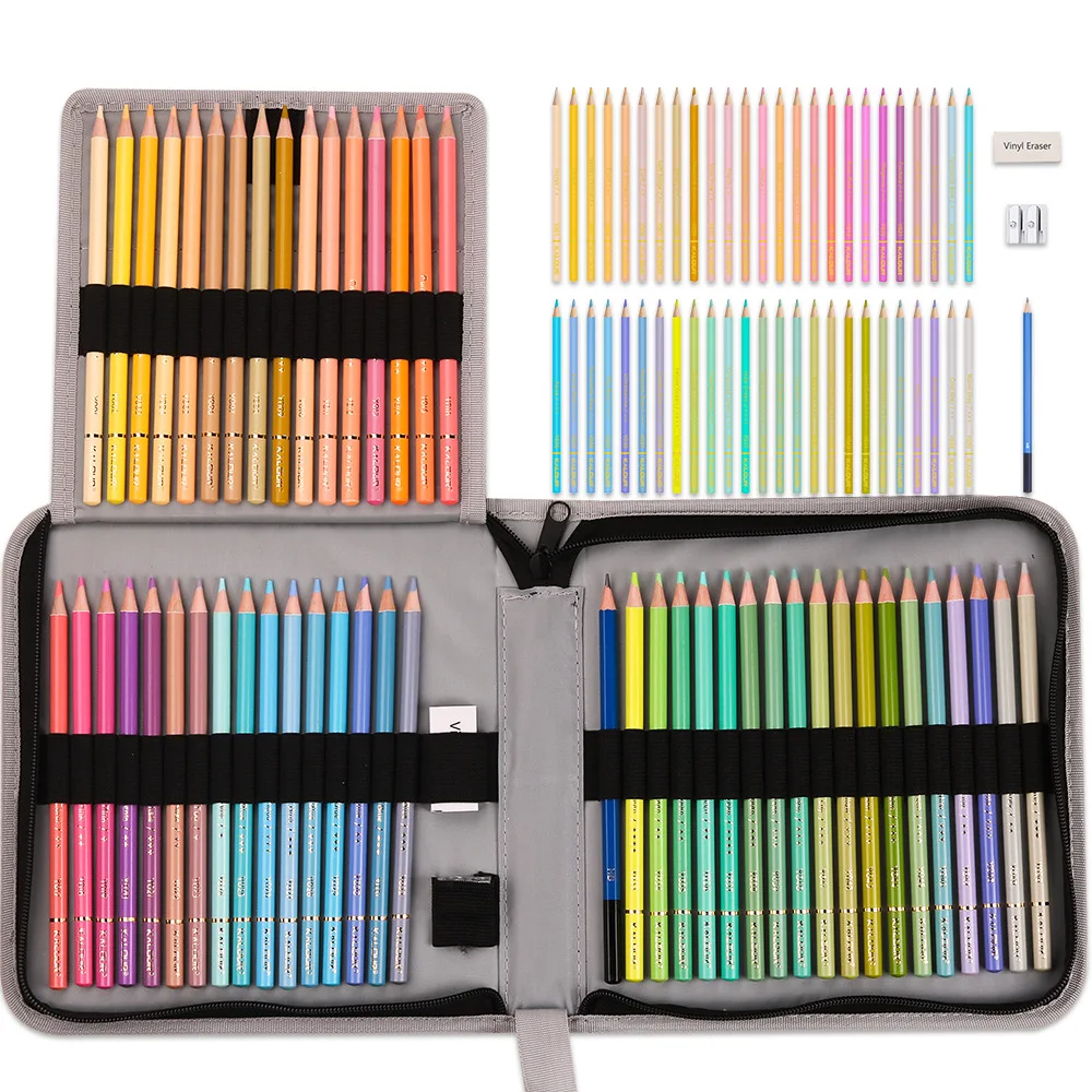 KALOUR New 50 Colors Macaron Colored Pencil Set Art Graffiti Drawing Pencil Soft Core Case Bag For School Sketching Art Supplies
KALOUR New 50 Colors Macaron Colored Pencil Set Art Graffiti Drawing Pencil Soft Core Case Bag For School Sketching Art Supplies