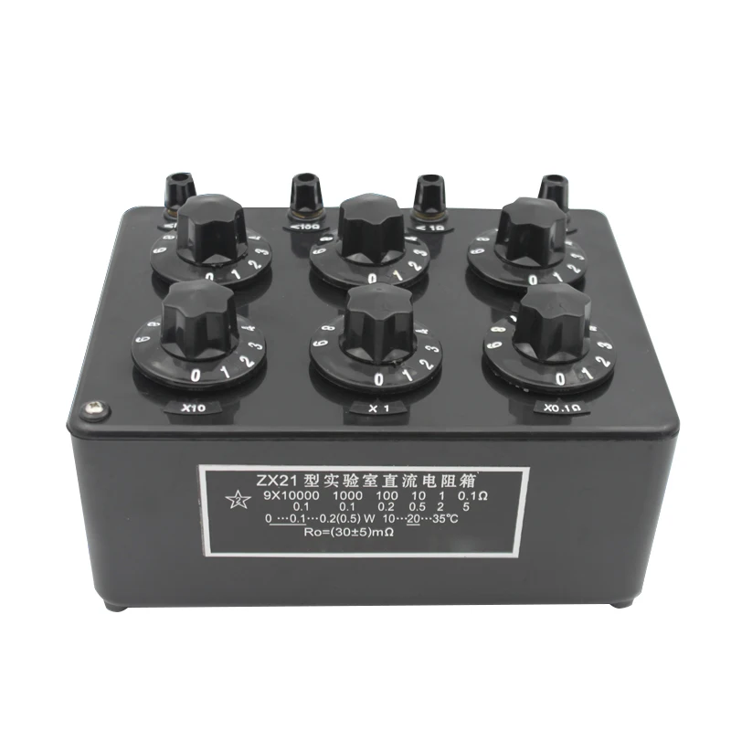 ZX21 Precision Plastic Variable Decade Resistance Resistor Box For Physical Electricity Teaching Instrument
ZX21 Precision Plastic Variable Decade Resistance Resistor Box For Physical Electricity Teaching Instrument
