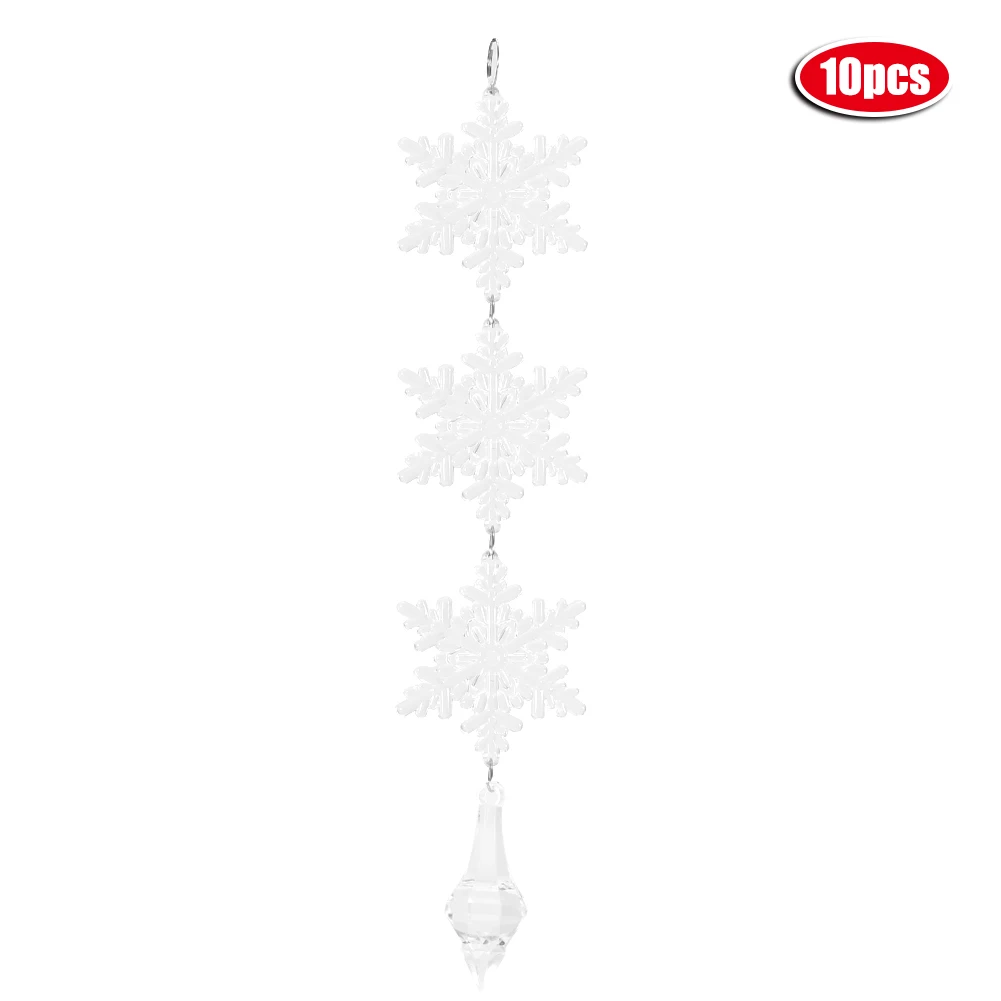 10pcs Snowflake Crystal Chains, DIY Glass Hanging Strand Window Decoration(Pointed Pendant)
10pcs Snowflake Crystal Chains, DIY Glass Hanging Strand Window Decoration(Pointed Pendant)