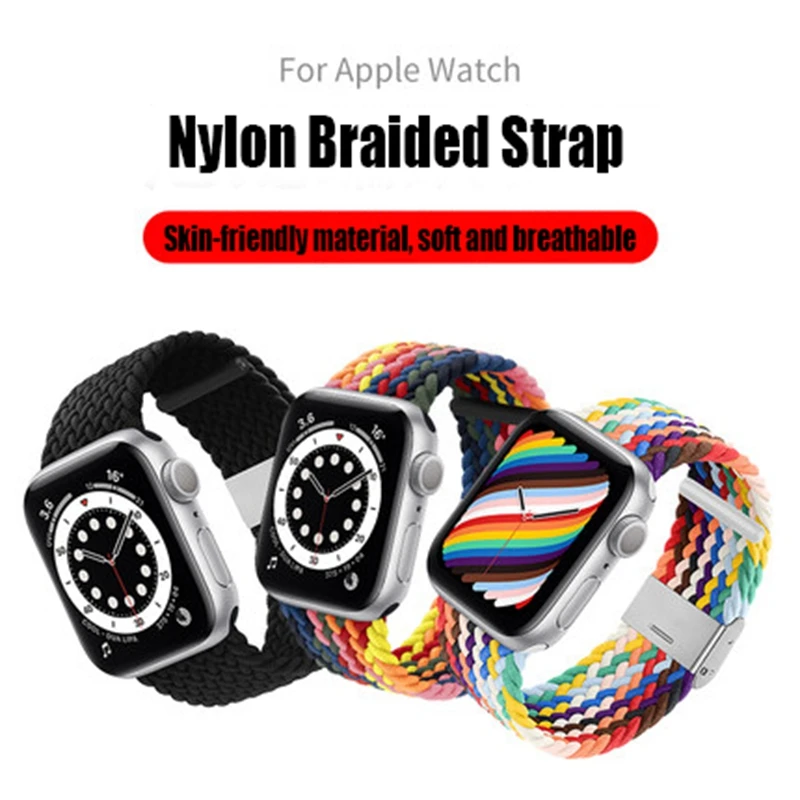 Braided Solo Loop For Apple watch band 45mm 44mm 40mm 41mm 42mm 38mm Elastic Nylon belt bracelet iWatch serie 3 4 5 se 6 7 strap
Braided Solo Loop For Apple watch band 45mm 44mm 40mm 41mm 42mm 38mm Elastic Nylon belt bracelet iWatch serie 3 4 5 se 6 7 strap