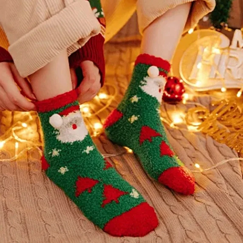 Christmas Socks Thickening Women's Socks Winter Warm Cartoon Coral Velvet Socks Gift New Year Christmas Stockings 2023
Christmas Socks Thickening Women's Socks Winter Warm Cartoon Coral Velvet Socks Gift New Year Christmas Stockings 2023