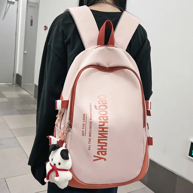 Модный женский рюкзак DCIMOR с надписью, милая Дамская портативная дорожная сумка, вместительный нейлоновый школьный портфель для девушек
Модный женский рюкзак DCIMOR с надписью, милая Дамская портативная дорожная сумка, вместительный нейлоновый школьный портфель для девушек