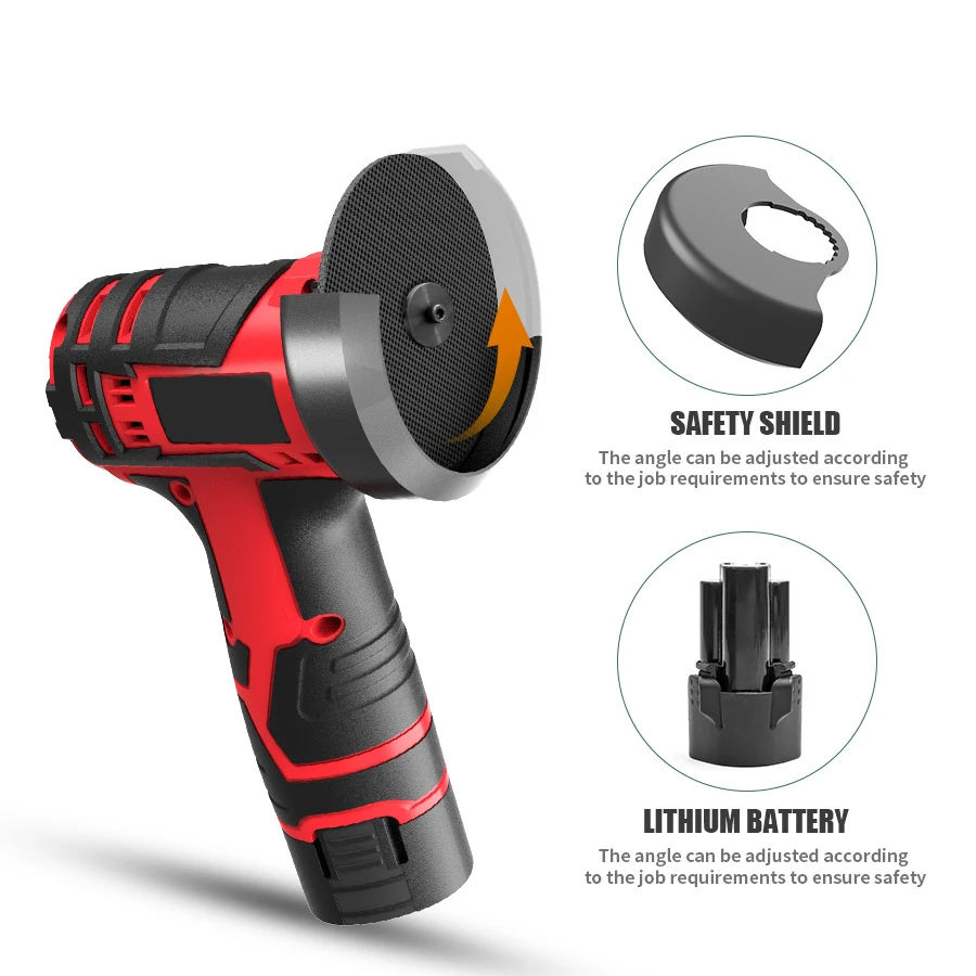 Mini best-selling 12v/3 inch lithium electric angle grinder Mini small household handheld cutting machine polishing machine
Mini best-selling 12v/3 inch lithium electric angle grinder Mini small household handheld cutting machine polishing machine