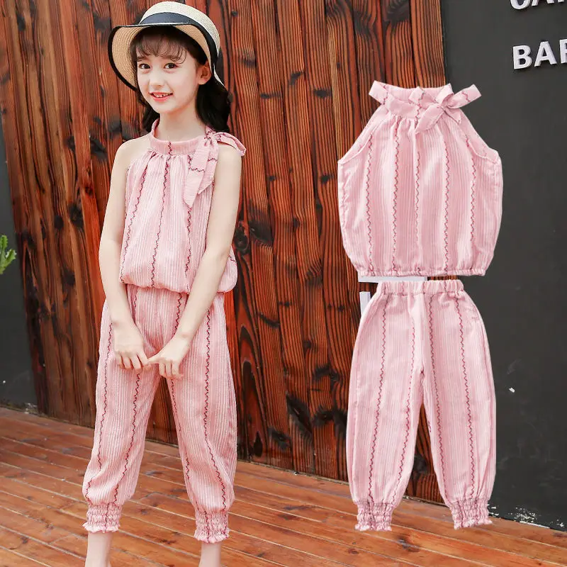 Girls Summer Suits Sleeveless Pants Suits Children's Students Girls 2 Piece Sets for School Casual 2 To 12 Year Elastic Short 11
Girls Summer Suits Sleeveless Pants Suits Children's Students Girls 2 Piece Sets for School Casual 2 To 12 Year Elastic Short 11