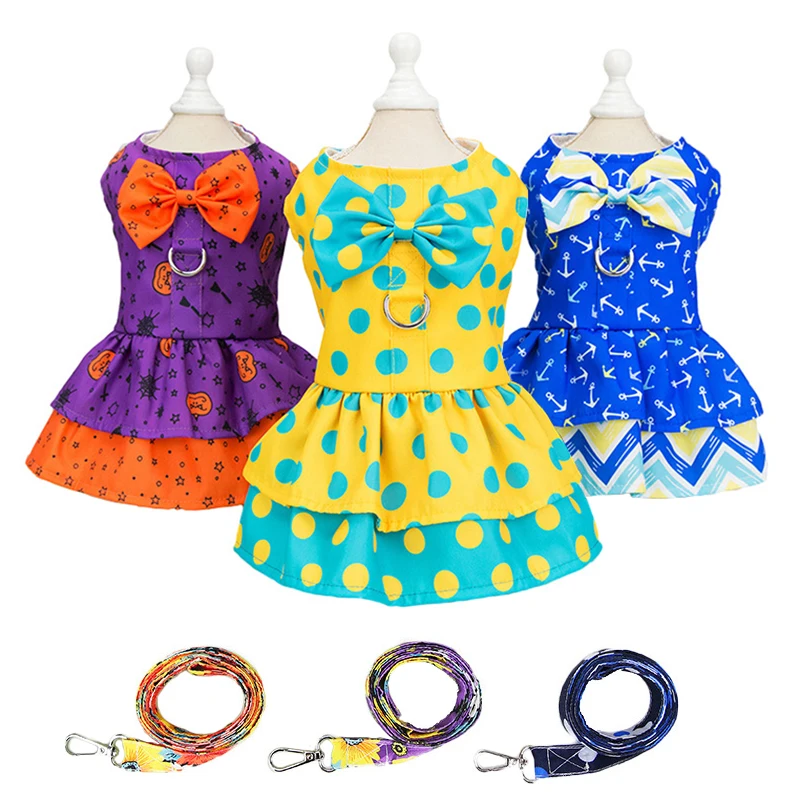 Bow Dog Harness and Leash Set Floral Summer Dress for Small Dogs Puppy Cat Vest Teddy Bichon Yorkies Clothes Pet Princess Skirt
Bow Dog Harness and Leash Set Floral Summer Dress for Small Dogs Puppy Cat Vest Teddy Bichon Yorkies Clothes Pet Princess Skirt