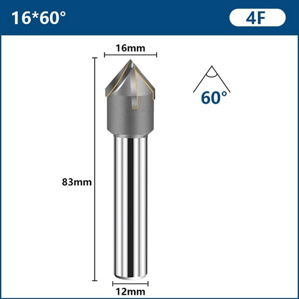 60°/90° 16-25mm High Carbon Steel Chamfering Cutter Drill Bits 4 Blades Chamfer Milling Cutter For Wood Soft Metal Rubber
60°/90° 16-25mm High Carbon Steel Chamfering Cutter Drill Bits 4 Blades Chamfer Milling Cutter For Wood Soft Metal Rubber
