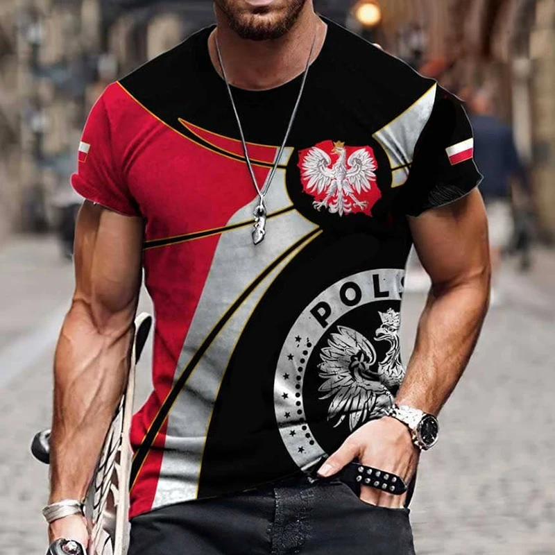 Poland Flag Graphic Mens T-Shirts for Men Clothing Oversized Tees 3D Printed Summer Casual Short Sleeve Tops Personality
Poland Flag Graphic Mens T-Shirts for Men Clothing Oversized Tees 3D Printed Summer Casual Short Sleeve Tops Personality