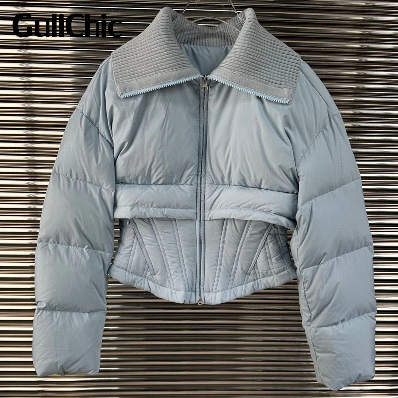 9.23 GuliChic Women Spliced Ribbed Knitted Turn Down Collar Long Sleeve Solid Color Casual Zipper Collect Waist Down Jacket
9.23 GuliChic Women Spliced Ribbed Knitted Turn Down Collar Long Sleeve Solid Color Casual Zipper Collect Waist Down Jacket