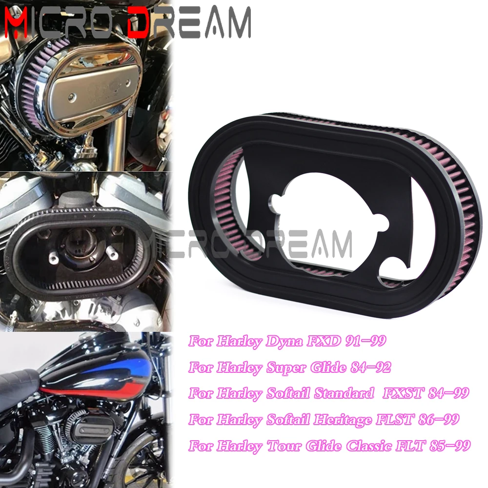 

Motorcycle Air Filter Intake Air Cleaner For Harley FLT Super Glide 84-92 FXD Dyna 91-99 FXST 84-99 FLST Softail Heritage 86-99