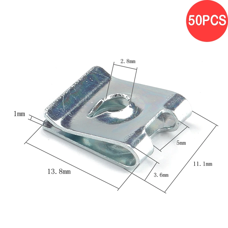 

50 шт. Универсальный Автомобильный скоростной Крепеж U-образные гайки Самонарезающий винт Spire зажим внутренняя отделка панели крепежные эле...