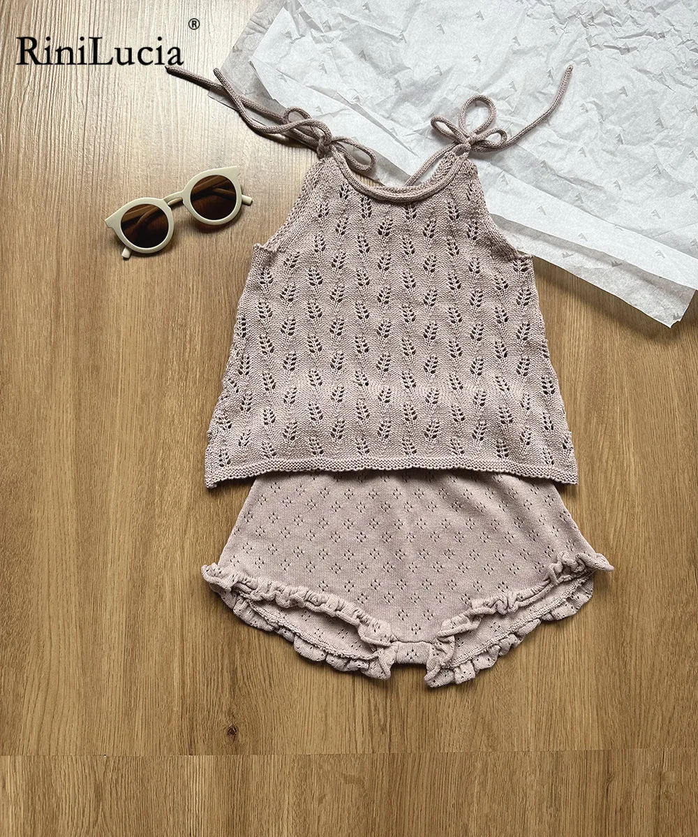 RiniLucia Summer Newborn Baby Girl Clothes Set Solid Sleeveless Knit Shirt Shorts Infant 2Pcs Outfits 2023 New Children Clothing 
RiniLucia Summer Newborn Baby Girl Clothes Set Solid Sleeveless Knit Shirt Shorts Infant 2Pcs Outfits 2023 New Children Clothing