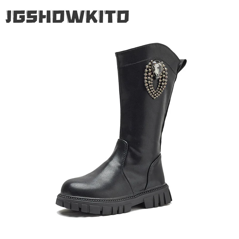 Girls Boots Warm 2022 New Autumn and Winter Fashion Kids Versatile Non-slip Rhinestone Catwalk High Boots Children Breathable PU
Girls Boots Warm 2022 New Autumn and Winter Fashion Kids Versatile Non-slip Rhinestone Catwalk High Boots Children Breathable PU