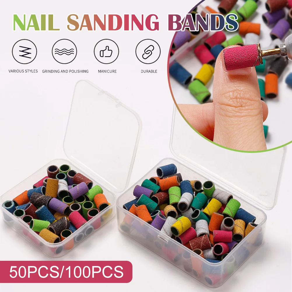 Nail Sanding Bands For Nail Drill 50/100Pcs 80/120/180/240 Grit Sanding Band Gel Polish Remover Tool Accessory Manicure
Nail Sanding Bands For Nail Drill 50/100Pcs 80/120/180/240 Grit Sanding Band Gel Polish Remover Tool Accessory Manicure