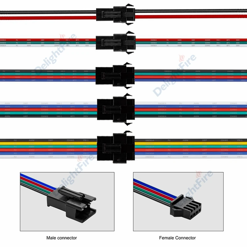 22/20AWG 15cm JST SM Connector 2 Pin Female Male Plug LED Strip Lamp Driver Connectors For WS2812 WS2815 5050 3528 Led Strip
22/20AWG 15cm JST SM Connector 2 Pin Female Male Plug LED Strip Lamp Driver Connectors For WS2812 WS2815 5050 3528 Led Strip