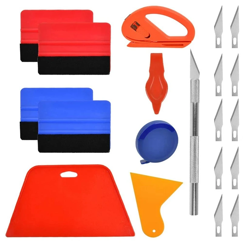 20 Pcs Car Vinyl Wrap Tool Kit, Wrap Squeegee Wallpaper Smoothing Tool For Car Wrapping And Install Wallpaper
20 Pcs Car Vinyl Wrap Tool Kit, Wrap Squeegee Wallpaper Smoothing Tool For Car Wrapping And Install Wallpaper