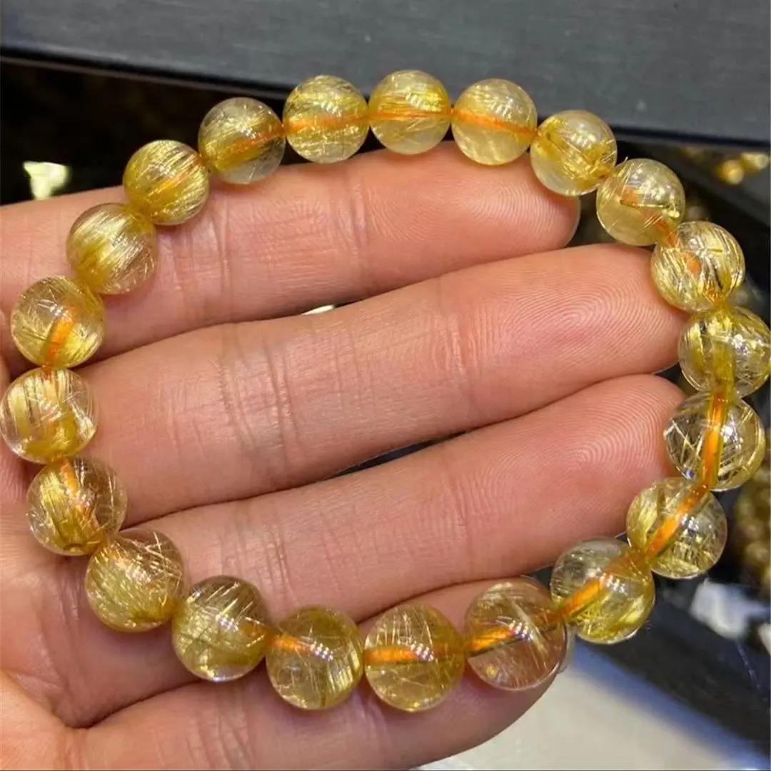9mm Natural Gold Rutilated Quartz Bracelet For Women Men Beauty Love Gift Crystal Round Beads Energy Stone Strands Jewelry AAAAA
9mm Natural Gold Rutilated Quartz Bracelet For Women Men Beauty Love Gift Crystal Round Beads Energy Stone Strands Jewelry AAAAA