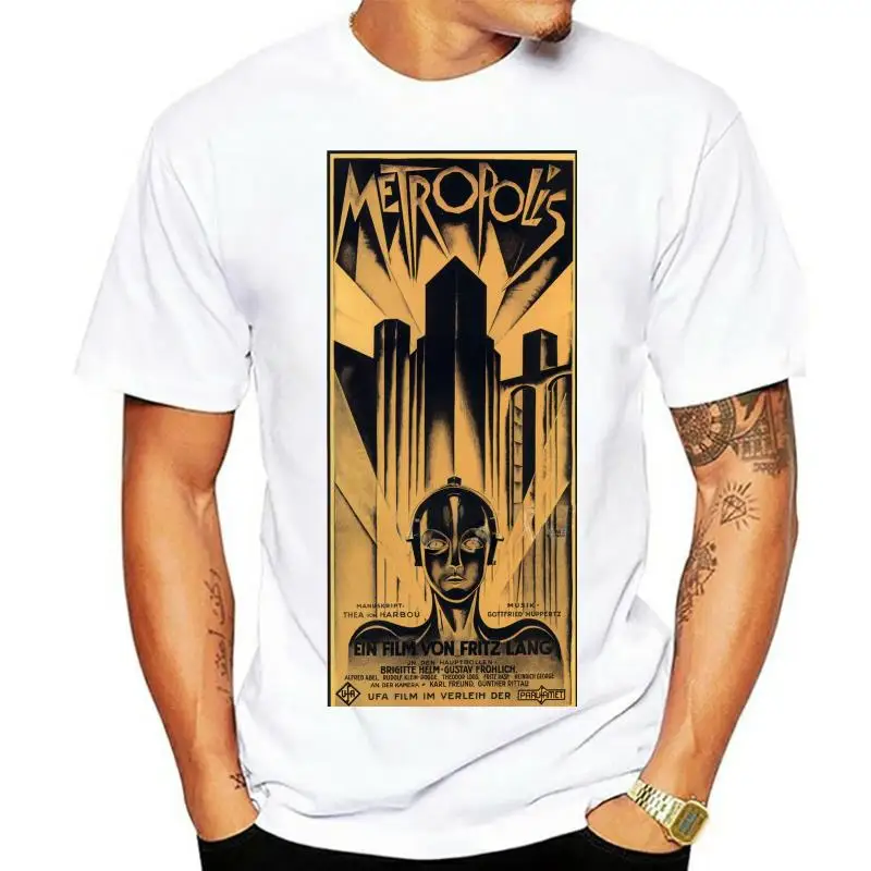 A Futuristic 20S Poster For The Great Silent Film Metropolis Printed On A T Shirt
A Futuristic 20S Poster For The Great Silent Film Metropolis Printed On A T Shirt