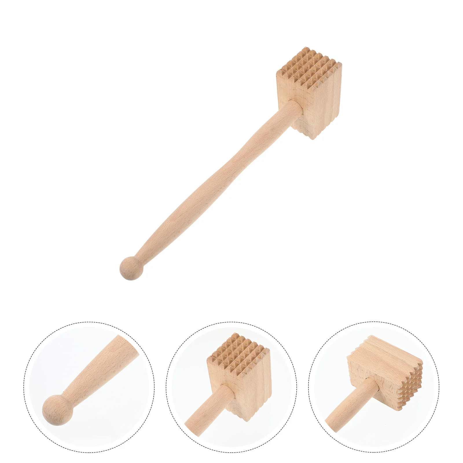 Meat Hammer Tenderizer Mallet Steak Beef Pounder Wooden Kitchen Chicken Pork Cuber Tool Softener Manual Butcher Bbq Tenderising
Meat Hammer Tenderizer Mallet Steak Beef Pounder Wooden Kitchen Chicken Pork Cuber Tool Softener Manual Butcher Bbq Tenderising