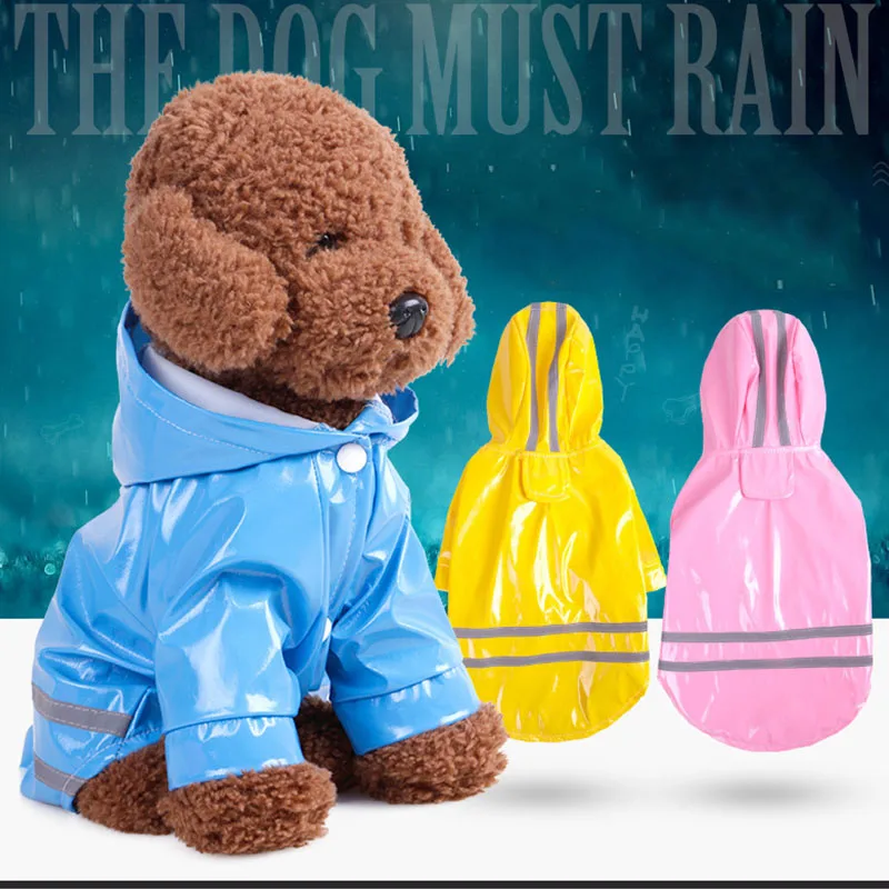 1Pcs Dog Raincoat Hooded Reflective Strip Waterproof Pet Dog Clothes PU Glisten Raincoat Small Medium Dog Products
1Pcs Dog Raincoat Hooded Reflective Strip Waterproof Pet Dog Clothes PU Glisten Raincoat Small Medium Dog Products