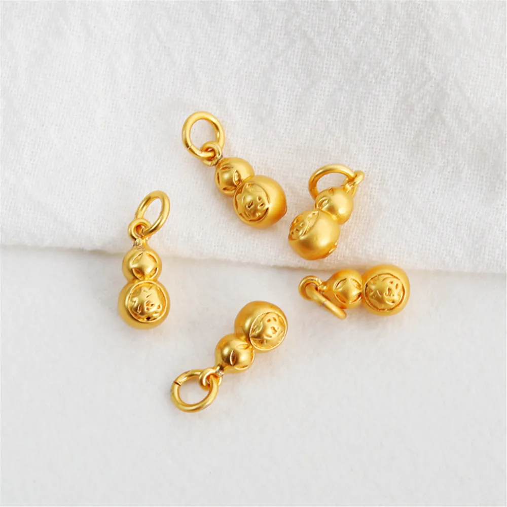 18k matte gold double-sided three-dimensional solid gourd-shaped pendant diy bracelet necklace earrings tag accessories
18k matte gold double-sided three-dimensional solid gourd-shaped pendant diy bracelet necklace earrings tag accessories