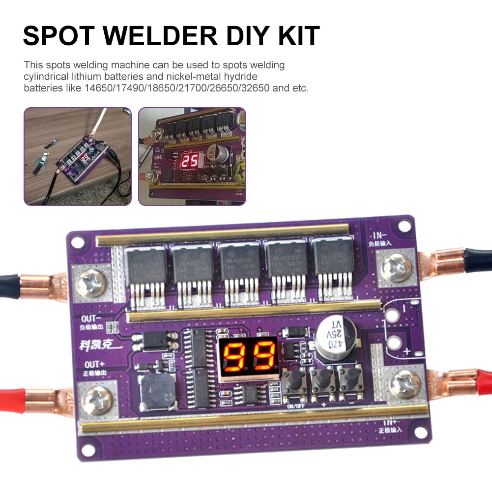 Spot Welder DIY Kit 99 Gears Power Adjustable Mini Spots Welding Machine Control Board for Welding 14650 17490 18650 Battery
Spot Welder DIY Kit 99 Gears Power Adjustable Mini Spots Welding Machine Control Board for Welding 14650 17490 18650 Battery