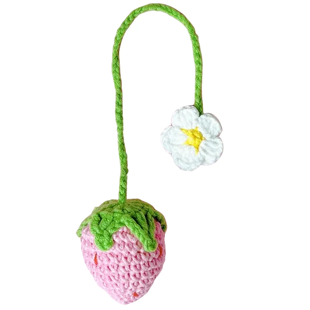 Car Hanging Ornament Flower Strawberry Crochet Pendant Car Mirror Hanging Charm 
Car Hanging Ornament Flower Strawberry Crochet Pendant Car Mirror Hanging Charm
