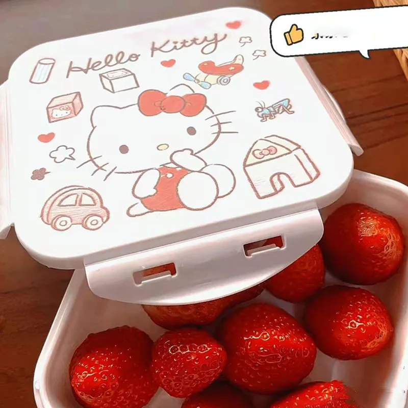Kawaii Bento Box Sanrio Kuromi MyMelody Cinnamoroll Kitty милый домашний герметичный пыленепроницаемый портативный Сохранение свежести
Kawaii Bento Box Sanrio Kuromi MyMelody Cinnamoroll Kitty милый домашний герметичный пыленепроницаемый портативный Сохранение свежести