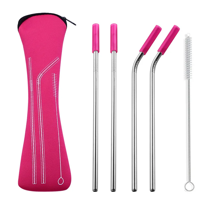 6pcs Stainless Steel Straws Drinkware Reusable Metal Cleaning Brush Drinking Straw Set For Coffee Beverages Bar Accessories
6pcs Stainless Steel Straws Drinkware Reusable Metal Cleaning Brush Drinking Straw Set For Coffee Beverages Bar Accessories