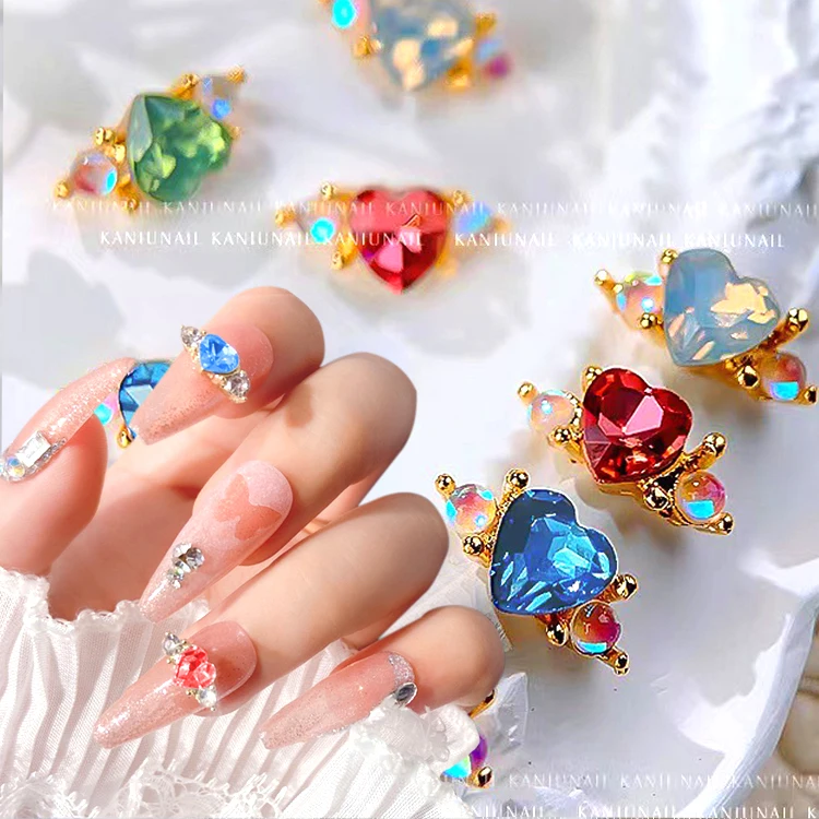 10pcs 3D Heart Diamond Alloy Nail Charms Multi Color Heart Ring Rhinestone Glass Charms for Nails Luxury Jewerly Nail Accessory
10pcs 3D Heart Diamond Alloy Nail Charms Multi Color Heart Ring Rhinestone Glass Charms for Nails Luxury Jewerly Nail Accessory